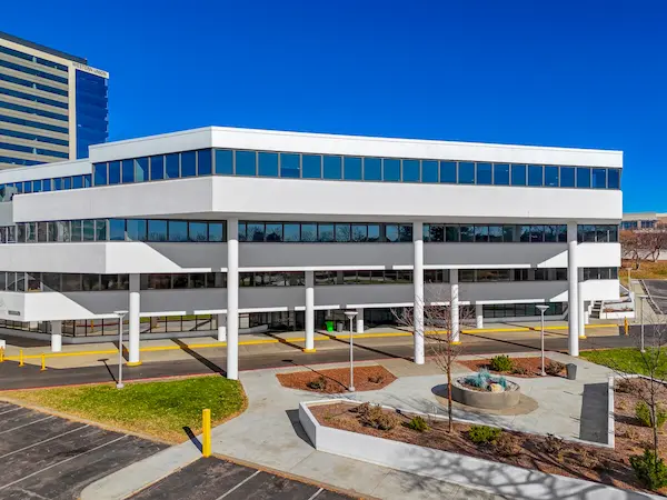 Exterior of the building at 7100 E. Belleview Avenue, Greenwood Village, CO 80111.